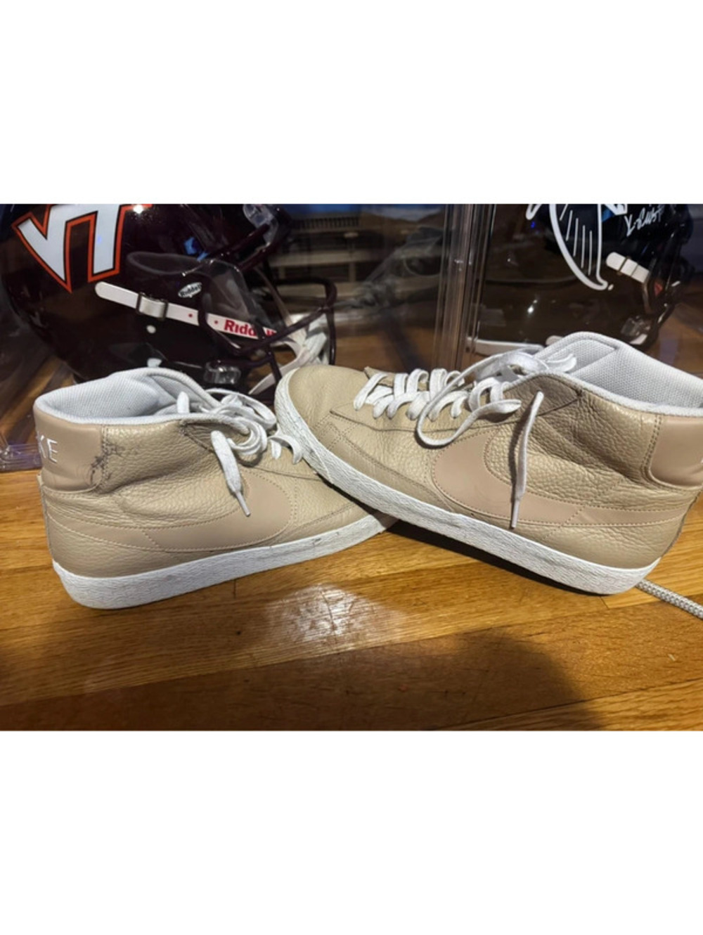 Nike Blazer Mid Premium Leather Linen Summit Tan Retro Sneakers 11